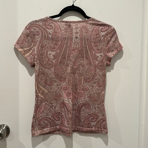 Paisley pink short sleeve blouse - Picture 4 of 4